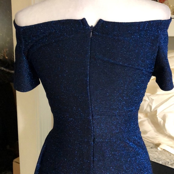 Versatile shoulder metallic party dress - Picture 5 of 8